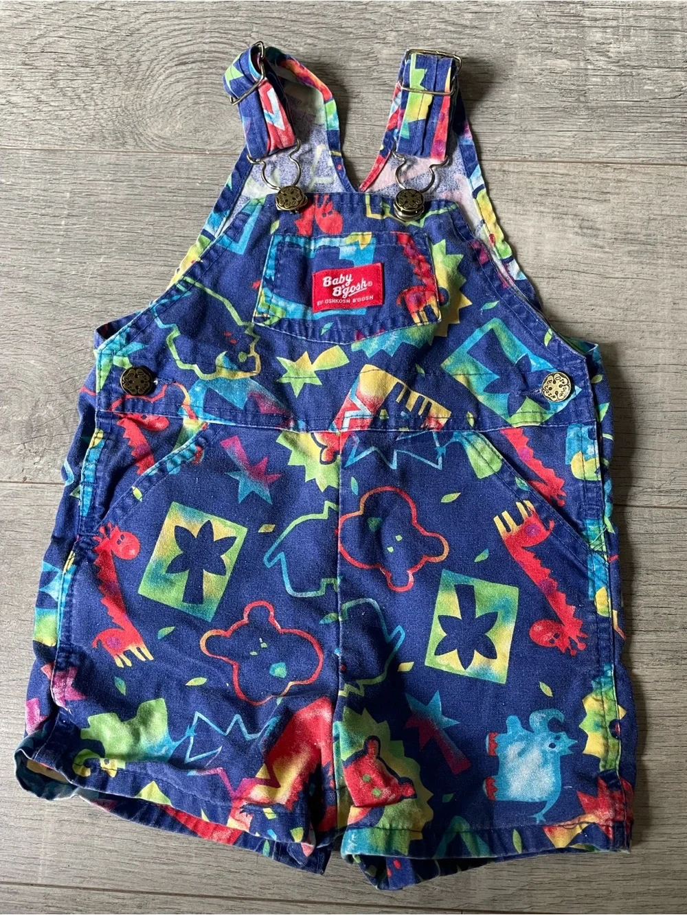 Rare Vintage Safari Animal Print Shortalls
